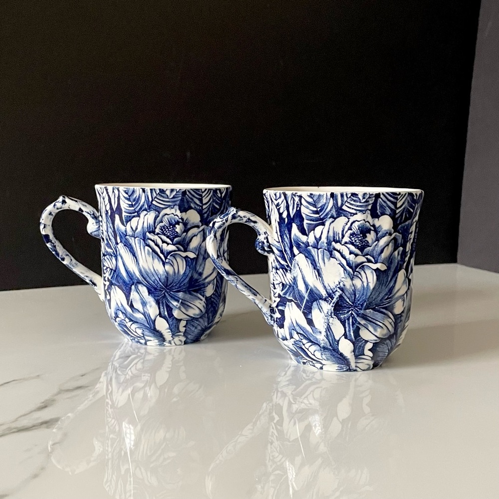 SET of 2 Bermuda Blue Mugs by Churchill